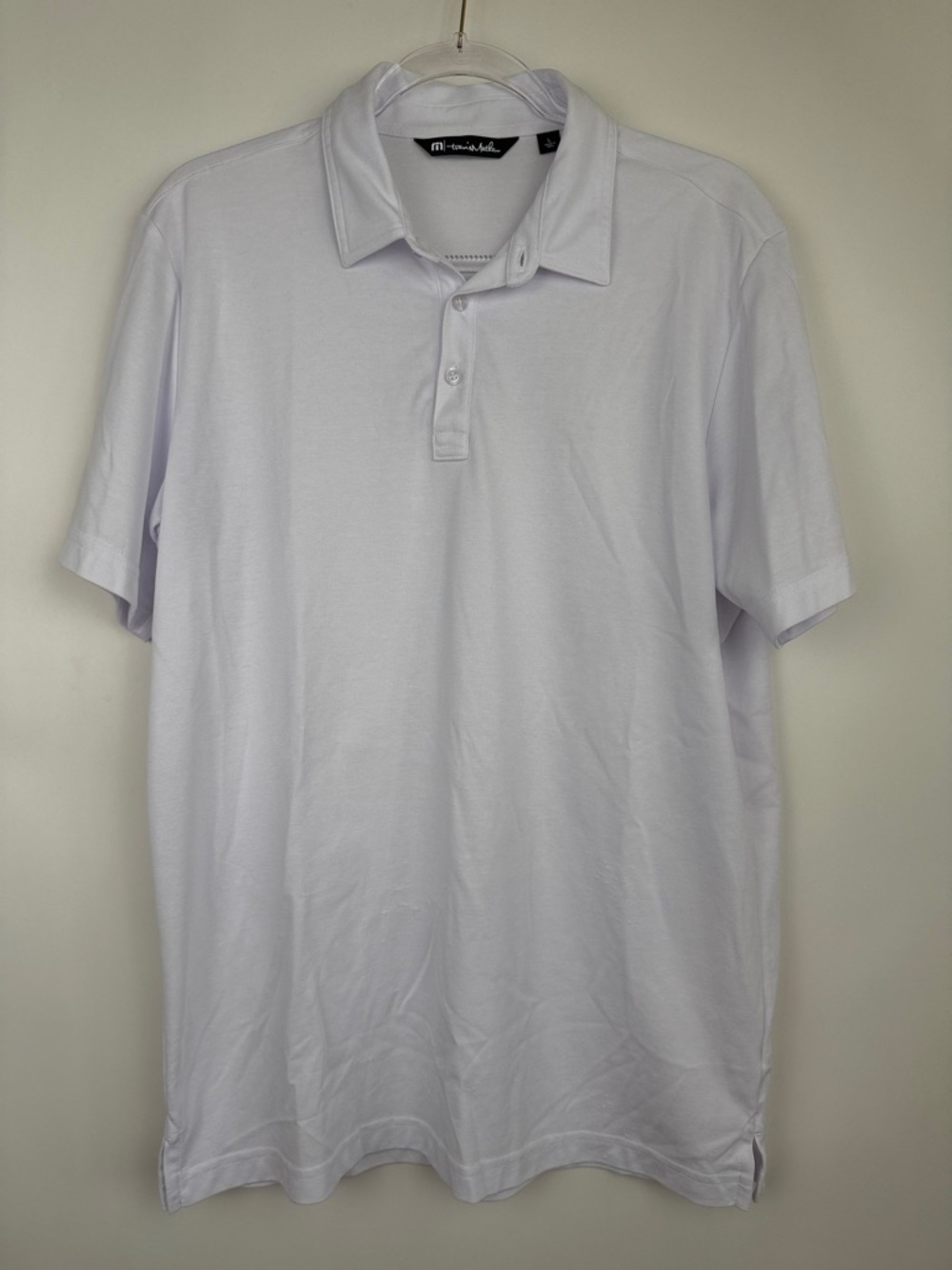 Travis Mathew Golf Polo Shirt White Short Sleeve Collared Button Men’s Large